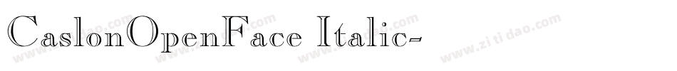 CaslonOpenFace Italic字体转换